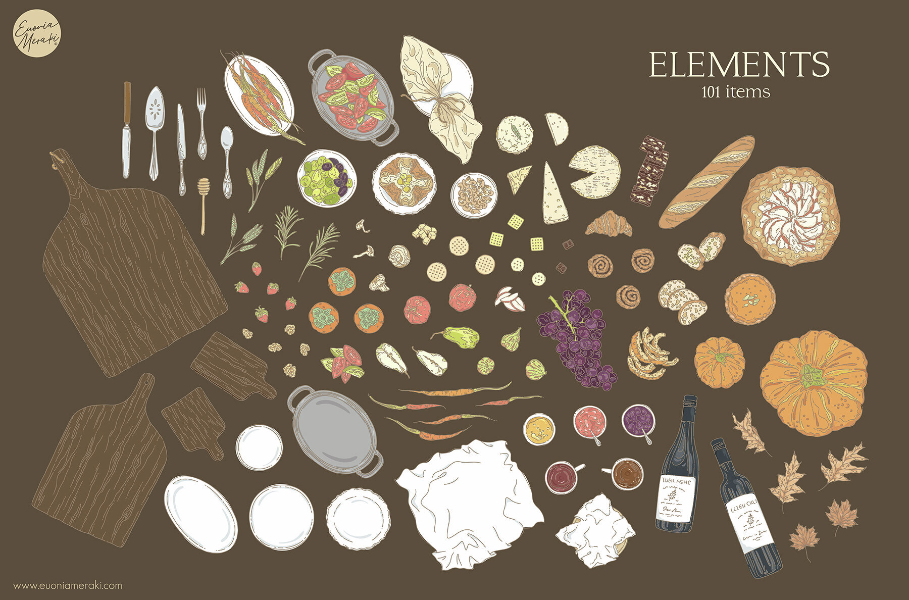 Autumn Picnic Illustration Set 1