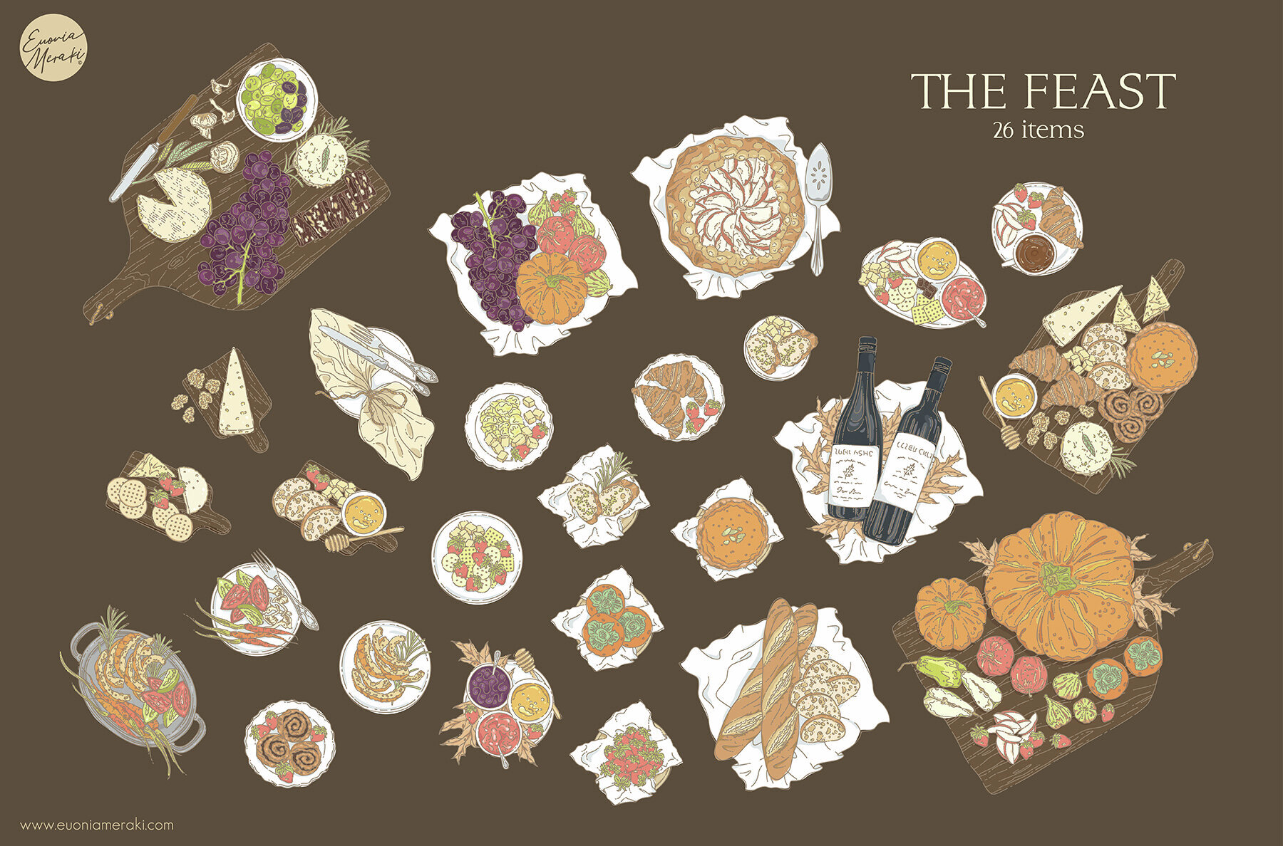 Autumn Picnic Illustration Set 2