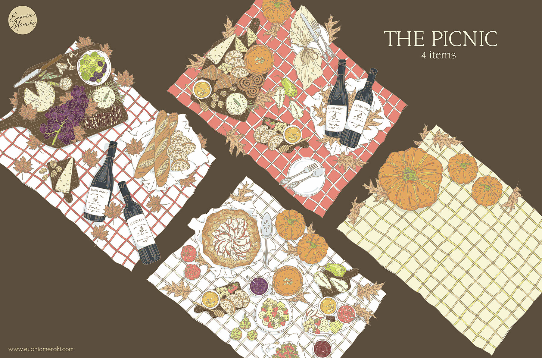 Autumn Picnic Illustration Set 4