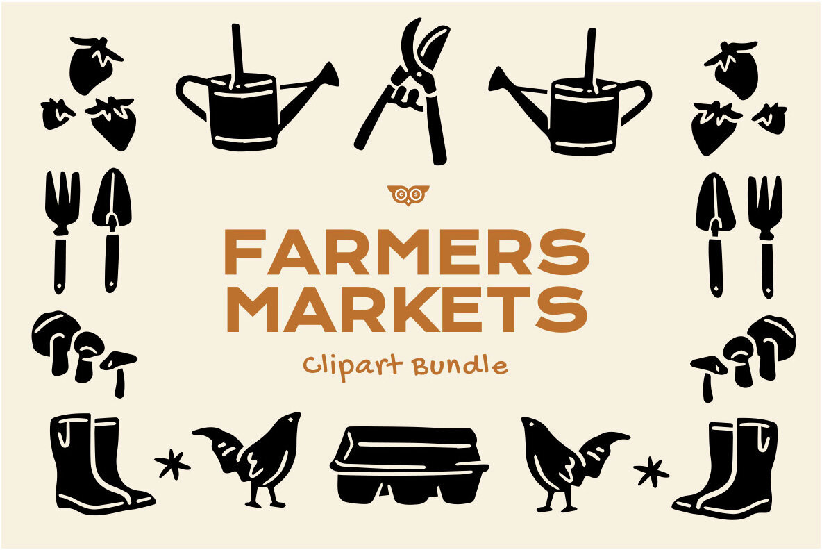 Farmers markets clipart bundle 1