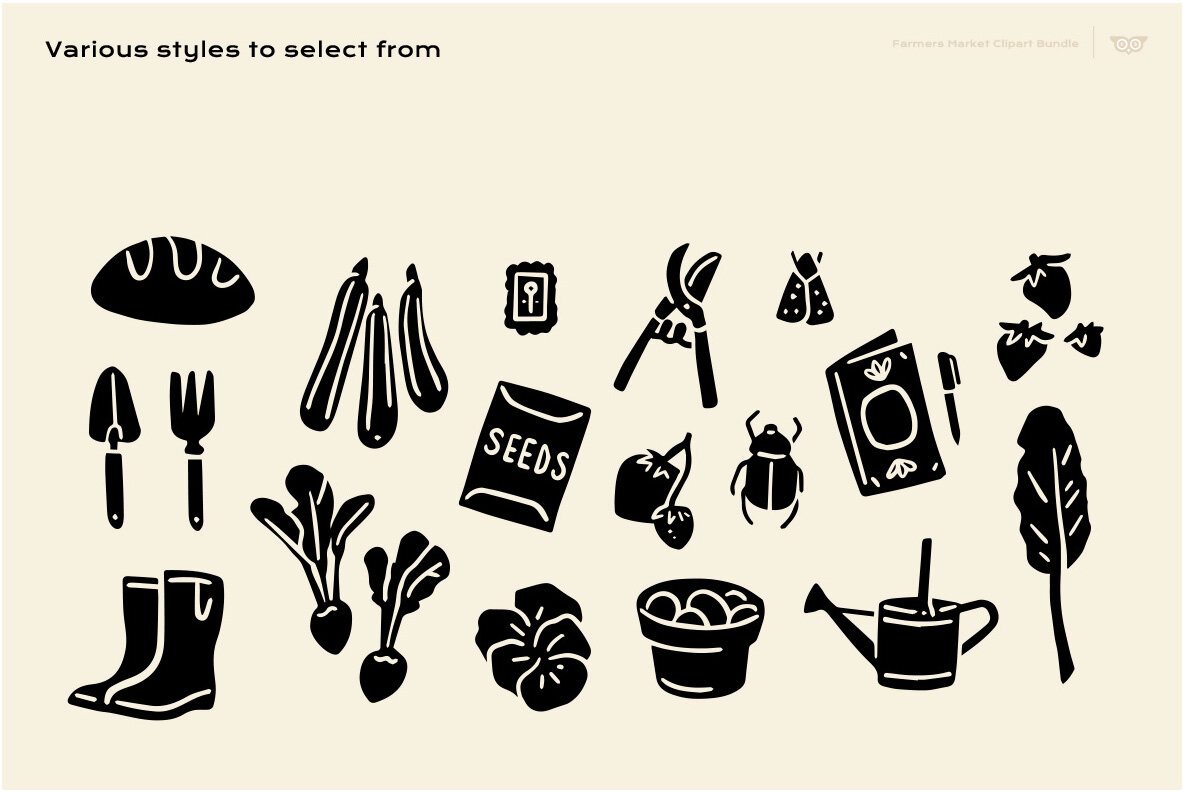 Farmers markets clipart bundle 7