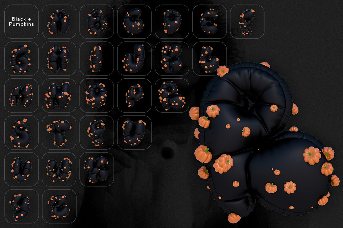 Tricks   Inflated Halloween Letters 4