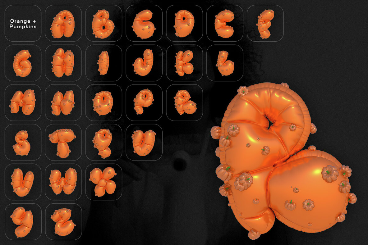 Tricks   Inflated Halloween Letters 6