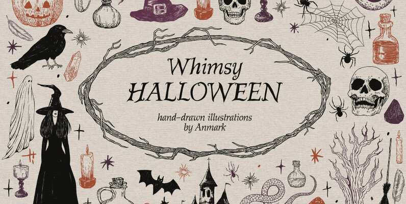 Whimsy Halloween Vector illustration