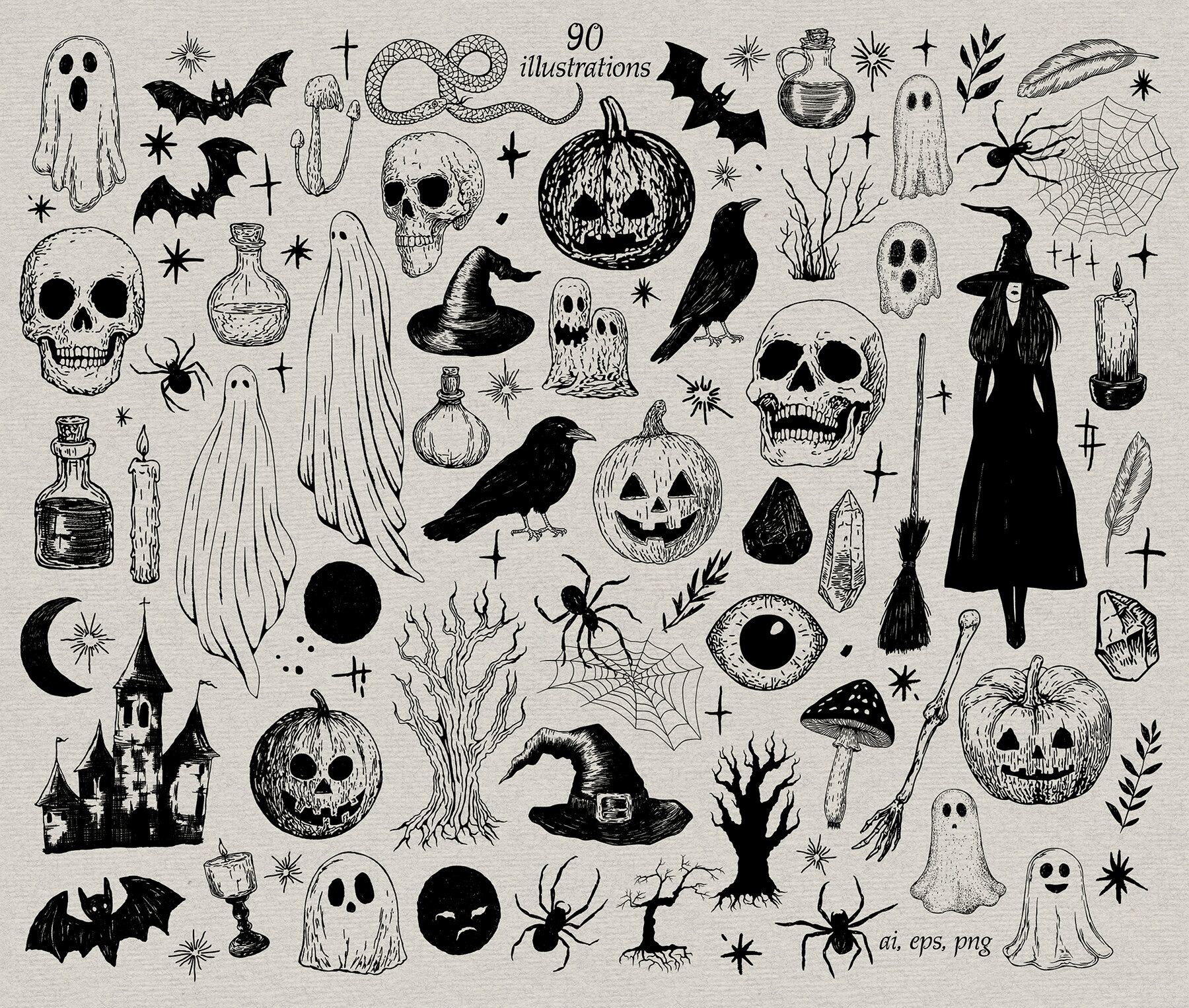 Whimsy Halloween Vector illustration 4