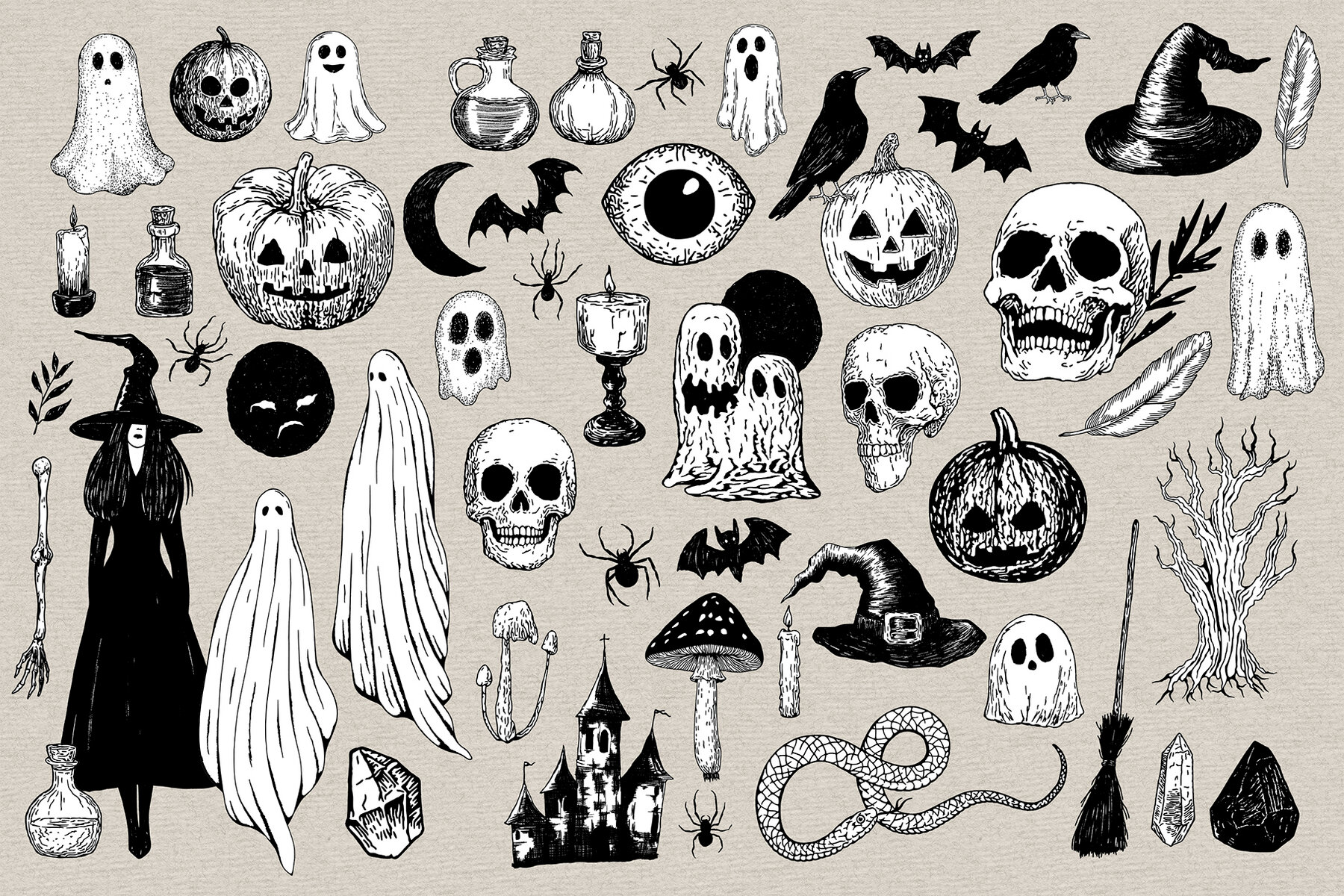 Whimsy Halloween Vector illustration 7