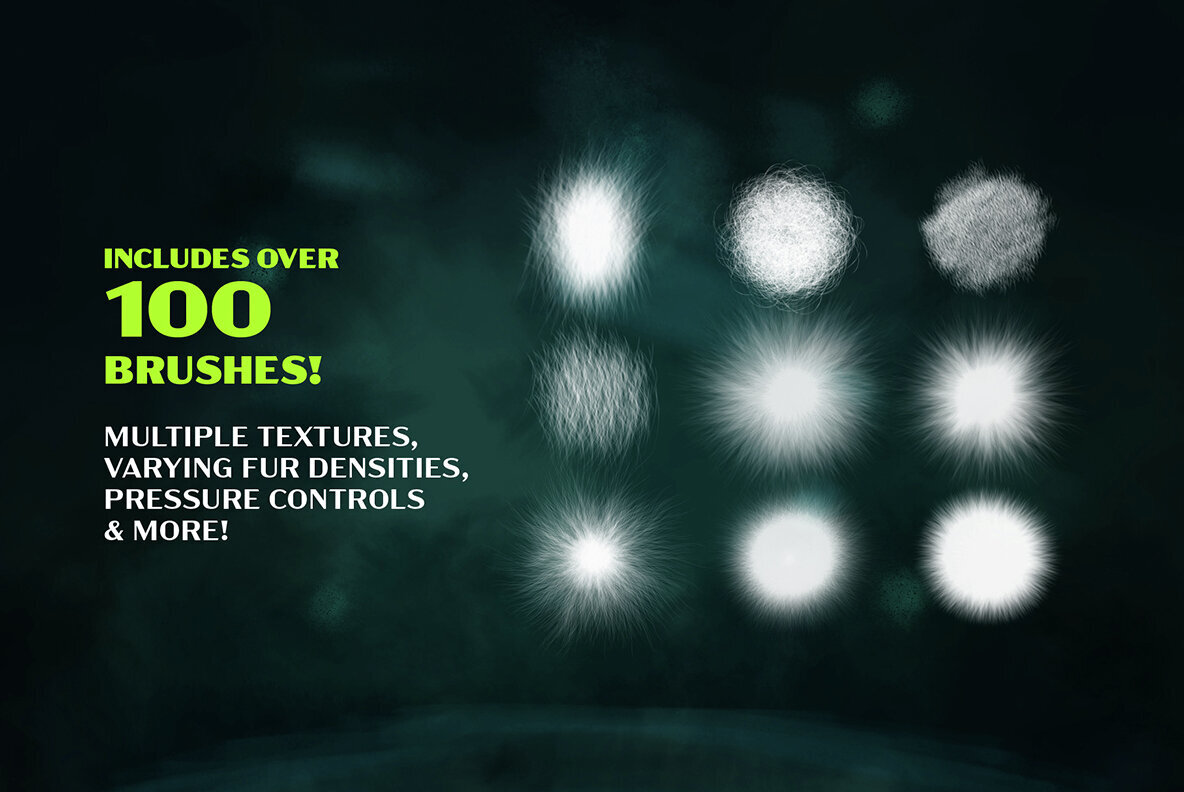 Furry and Hairy Photoshop Brushes 3