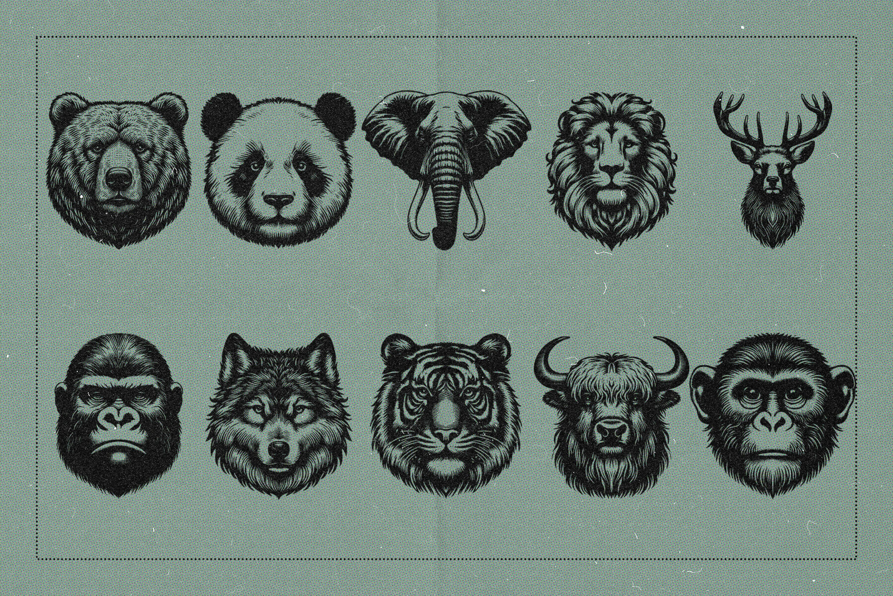 Wild Things   Animal Heads 2