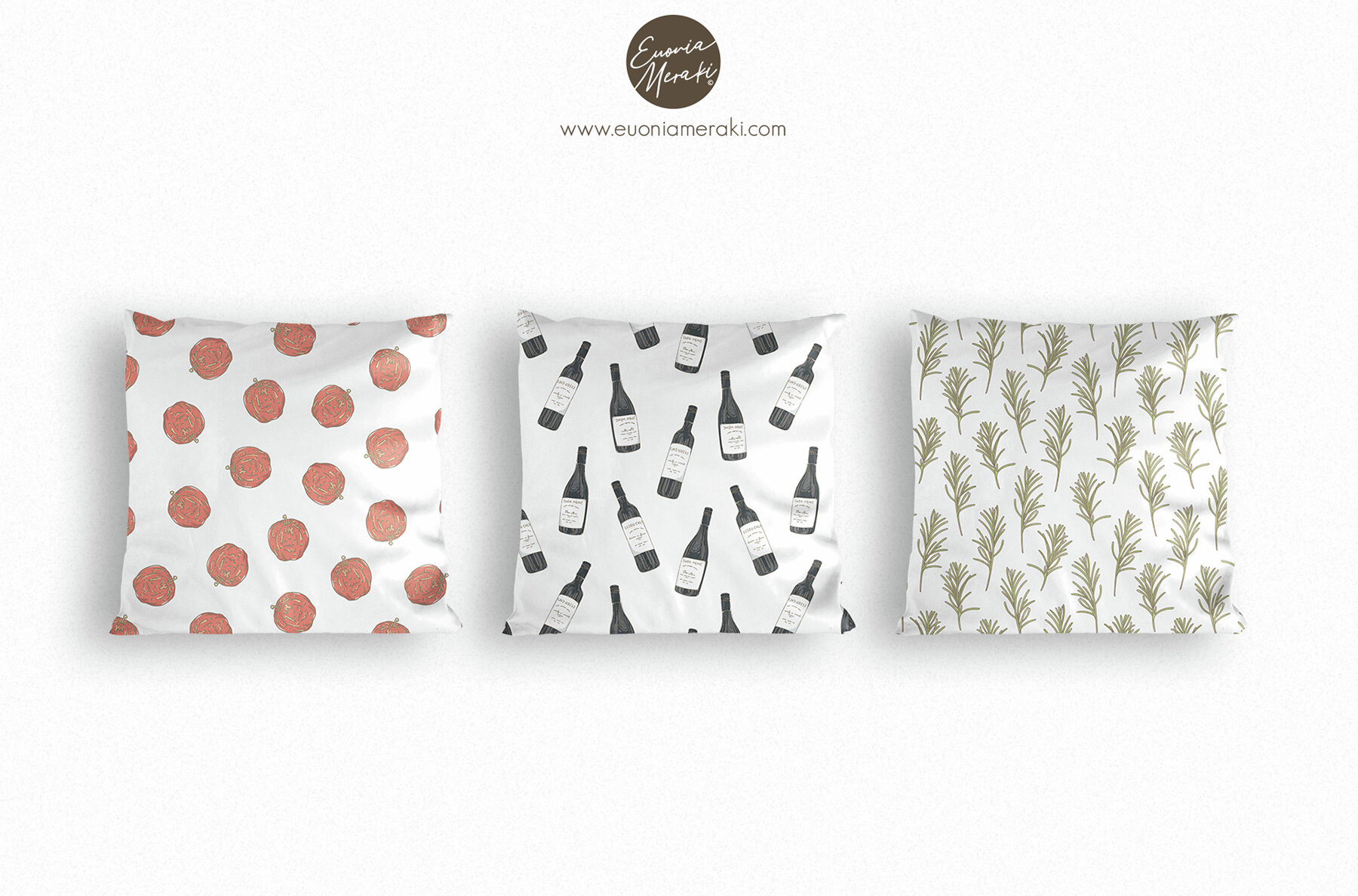 Autumn Picnic Seamless Pattern Set 4