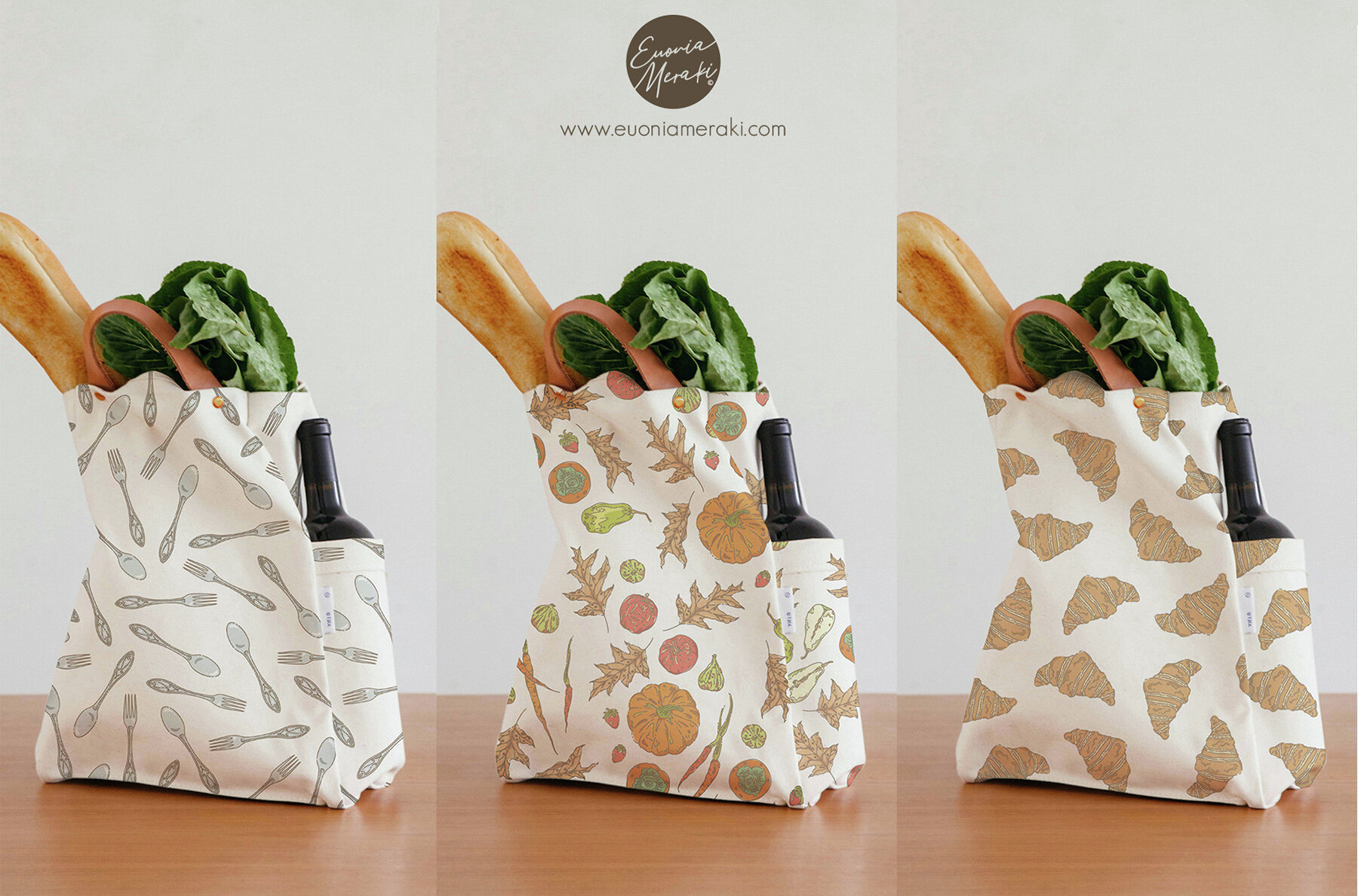 Autumn Picnic Seamless Pattern Set 6