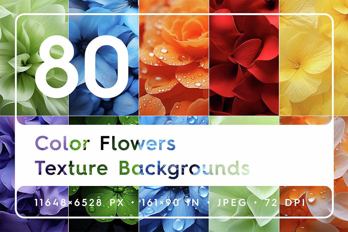 80 Color Flowers Texture Backgrounds 1