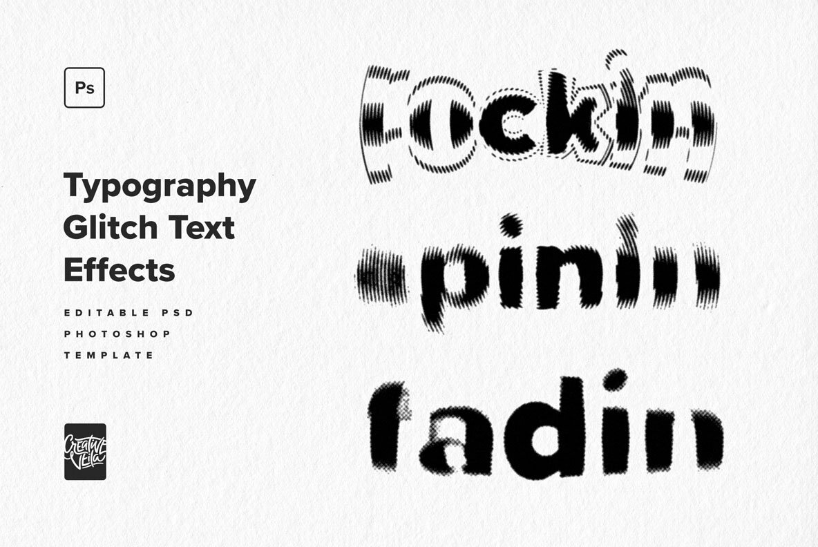 Typography Glitch Text Effects 8