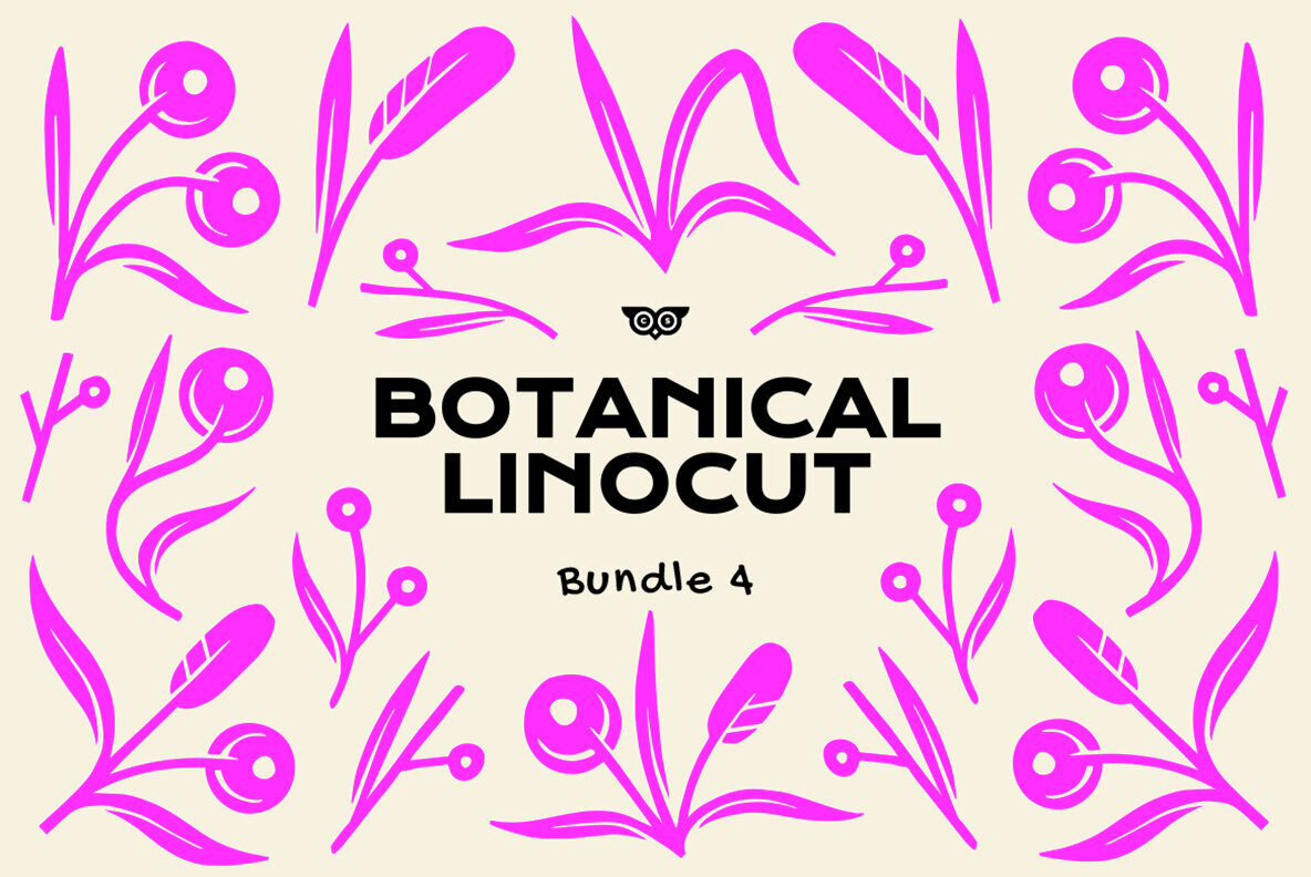Botanical Linocut Bundle 4 1