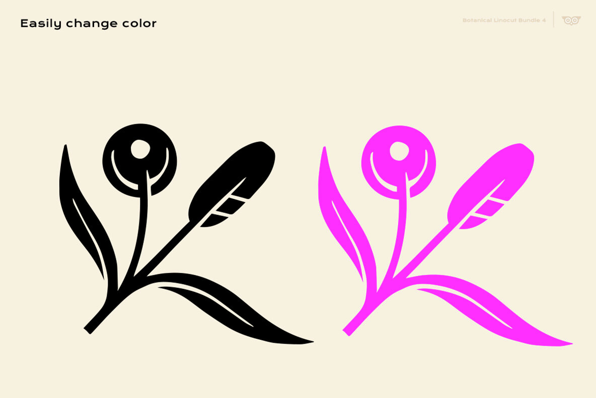 Botanical Linocut Bundle 4 4