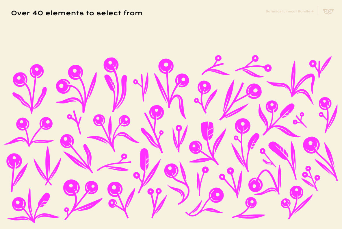 Botanical Linocut Bundle 4 5