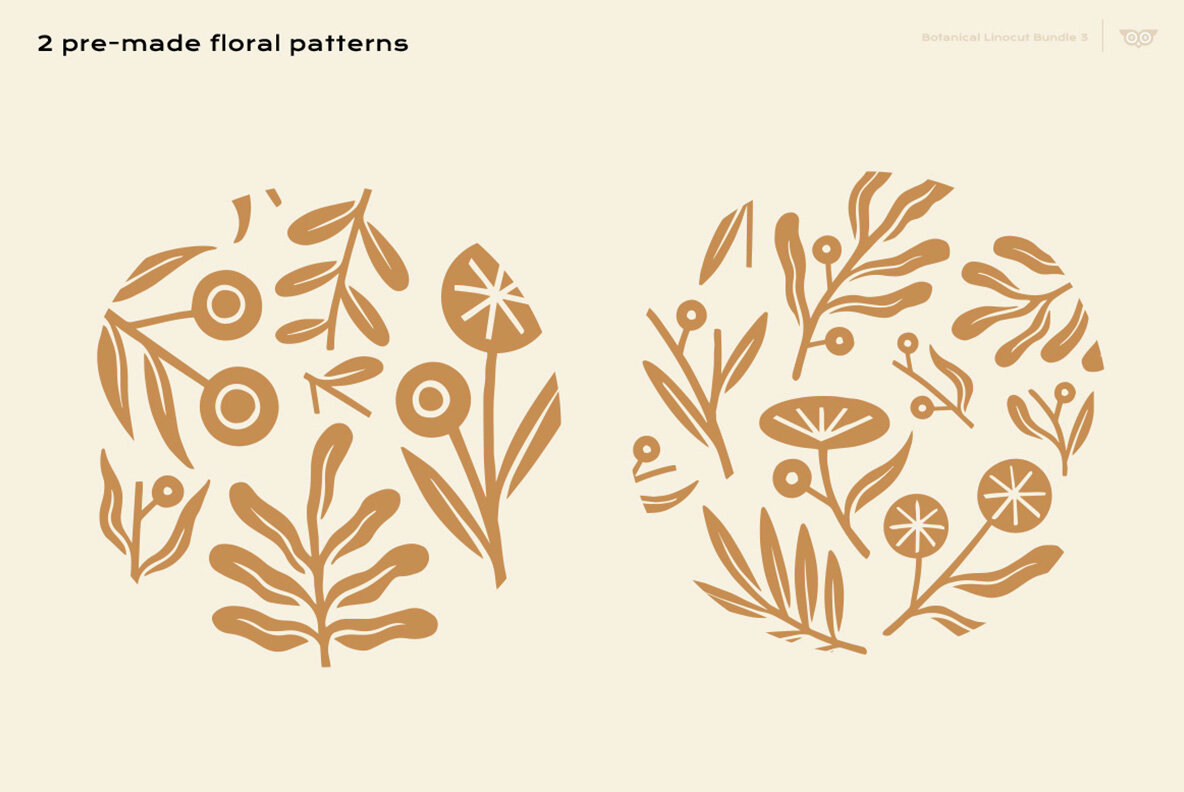 Botanical Linocut Bundle 3 4