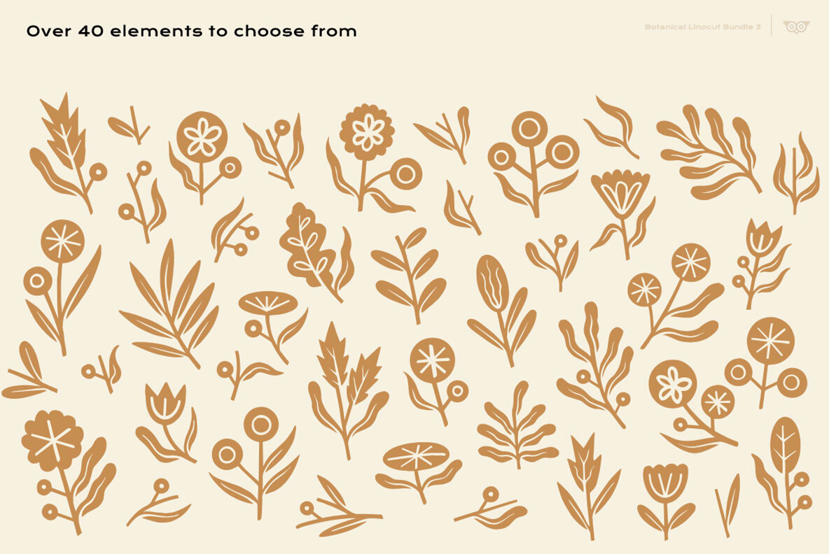 Botanical Linocut Bundle 3 5