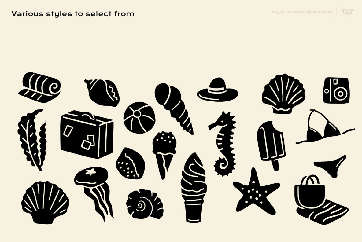 Day at the beach Clipart Bundle 6