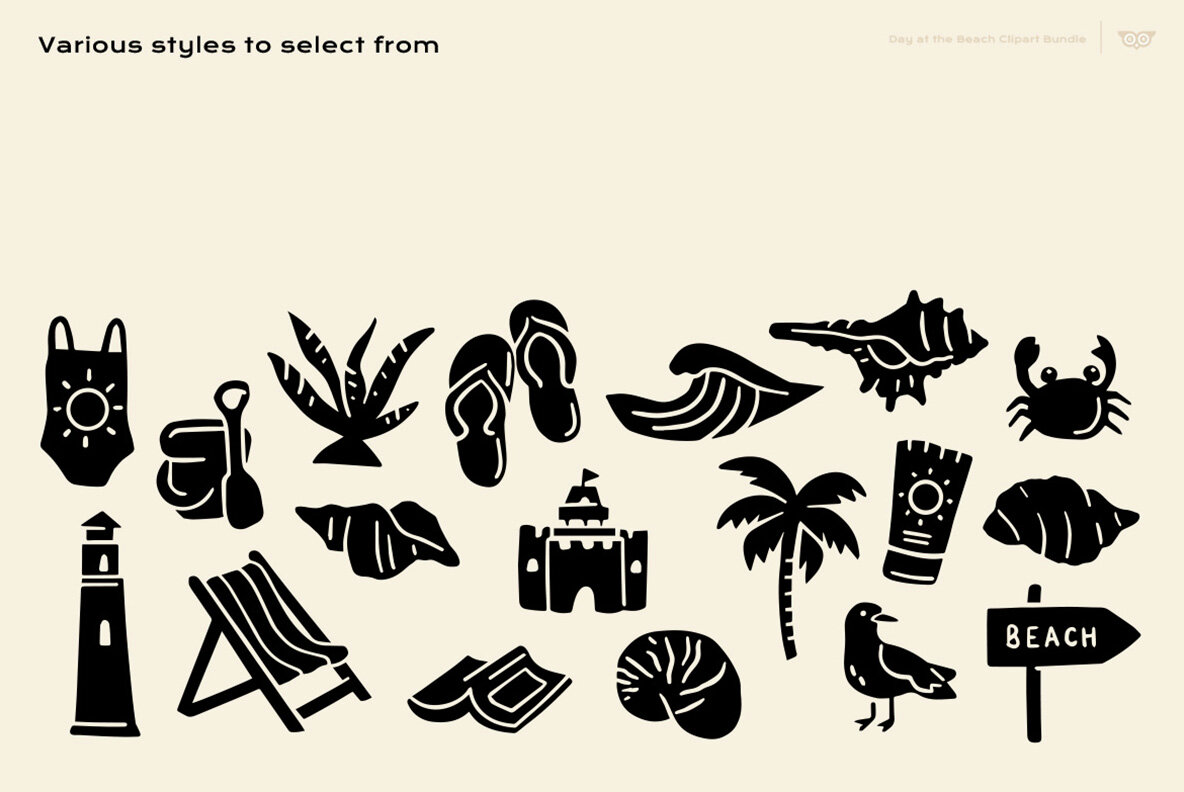 Day at the beach Clipart Bundle 7