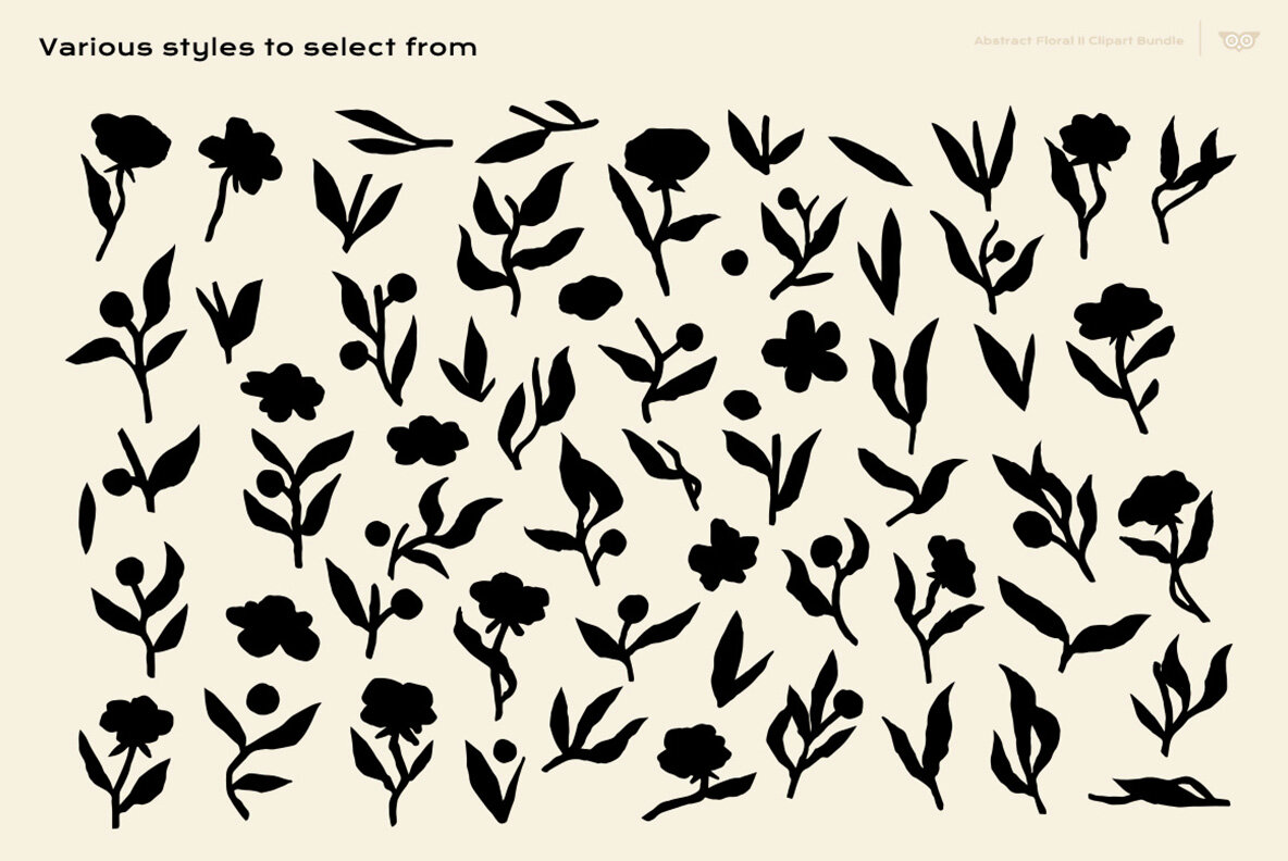 Abstract Floral II Clipart Bundle 6