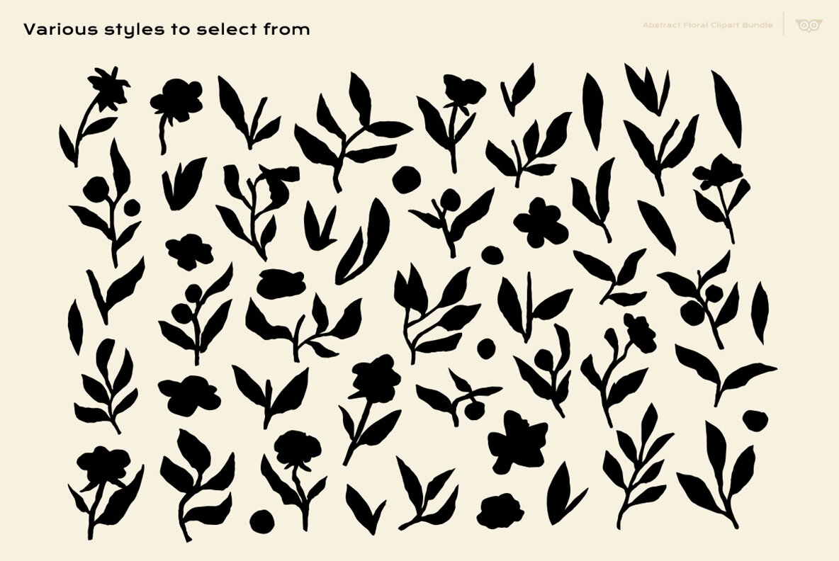 Abstract Floral Clipart Bundle 6