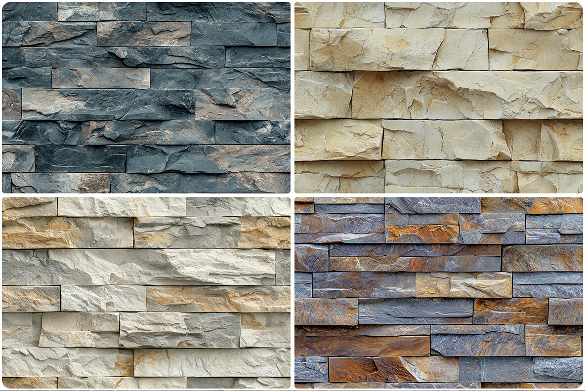 30 Artesia Stone Cladding Texture Backgrounds Seamless Tiling 6