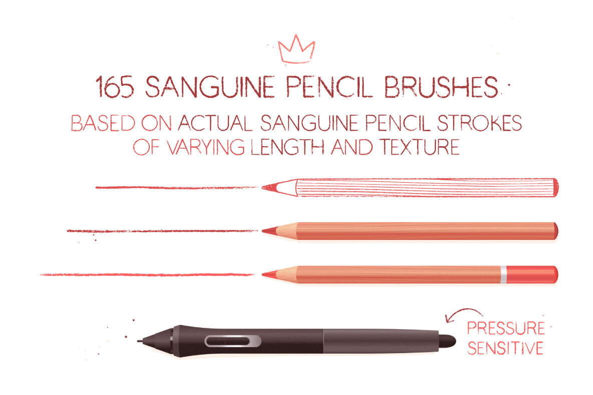 Sanguine Pencil Brushes 2