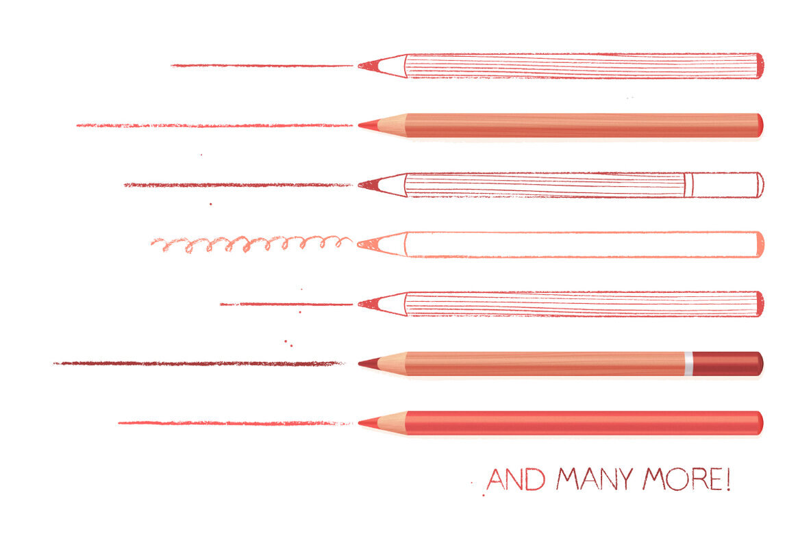 Sanguine Pencil Brushes 3