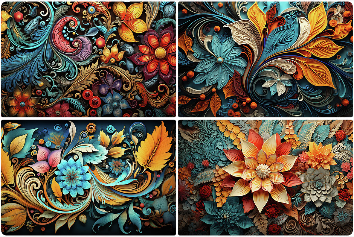 50 Bohemian Art Backgrounds 7