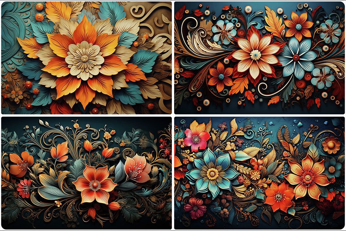 50 Bohemian Art Backgrounds 11