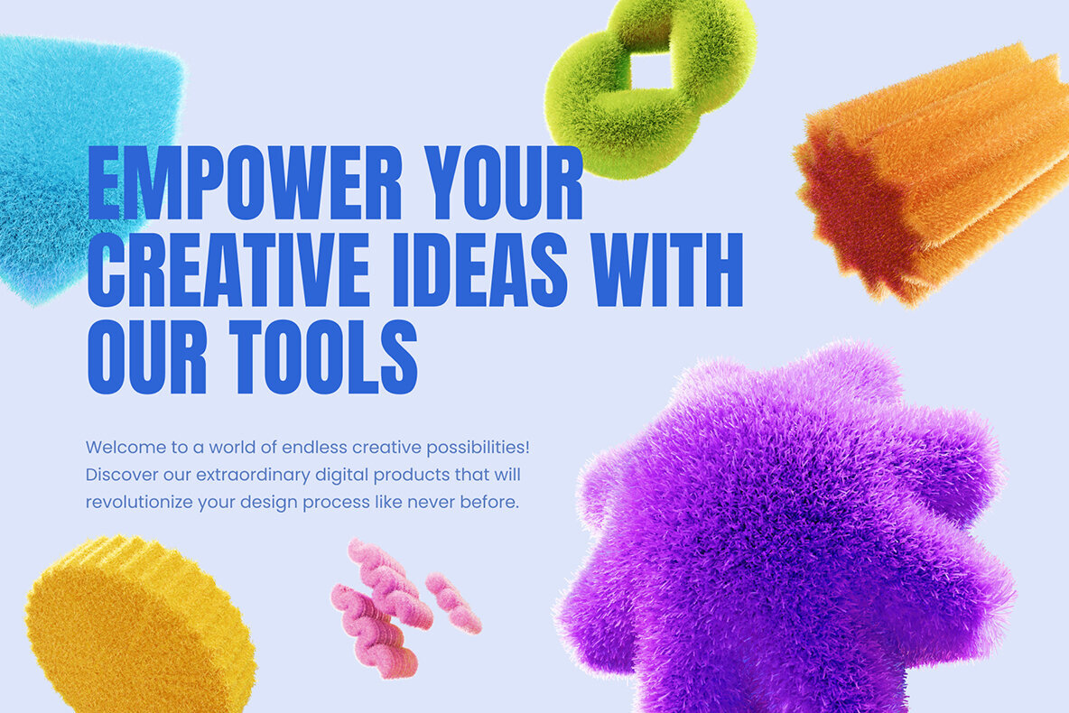 159 Fluffy 3D illustrations 3