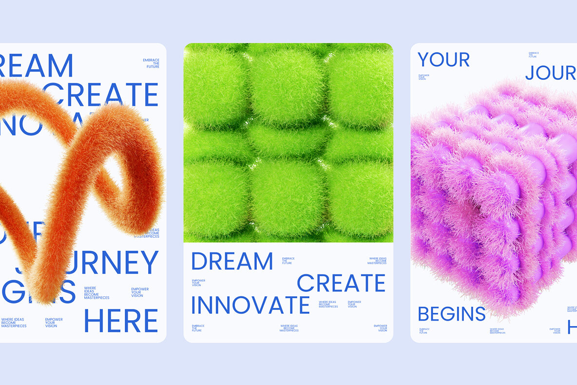 159 Fluffy 3D illustrations 4