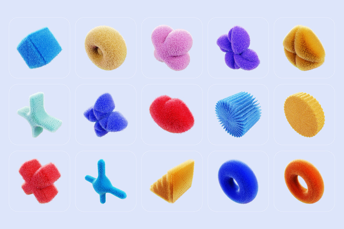 159 Fluffy 3D illustrations 5