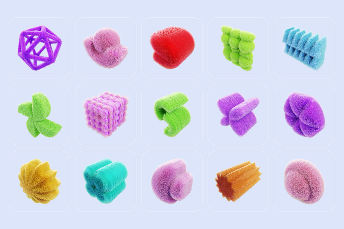 159 Fluffy 3D illustrations 6