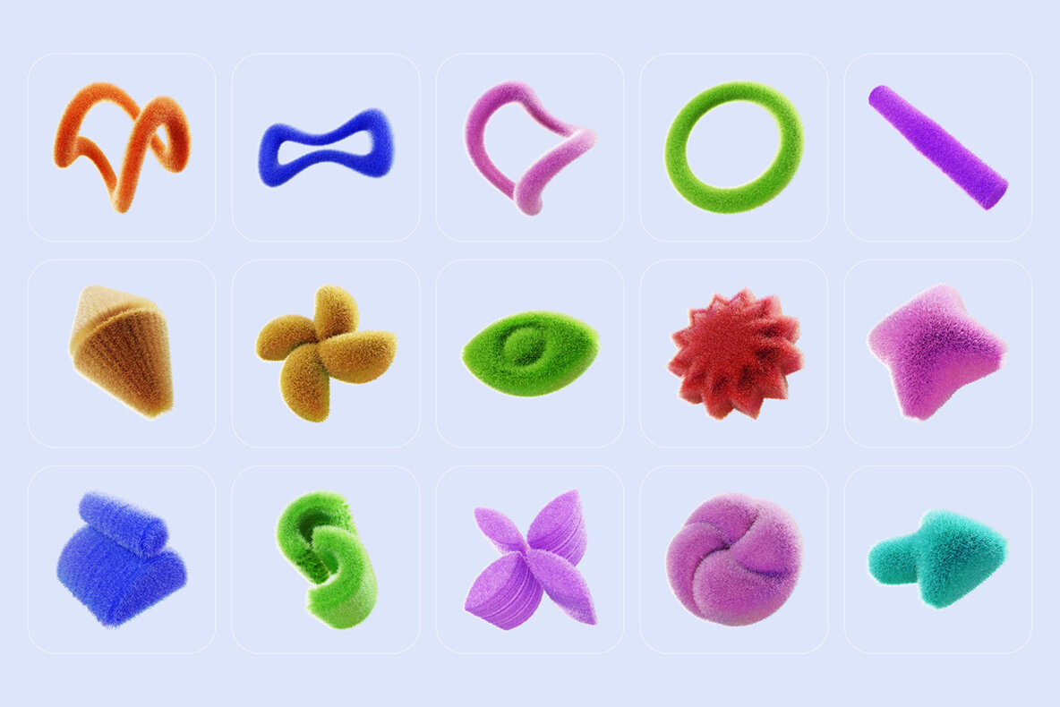 159 Fluffy 3D illustrations 9