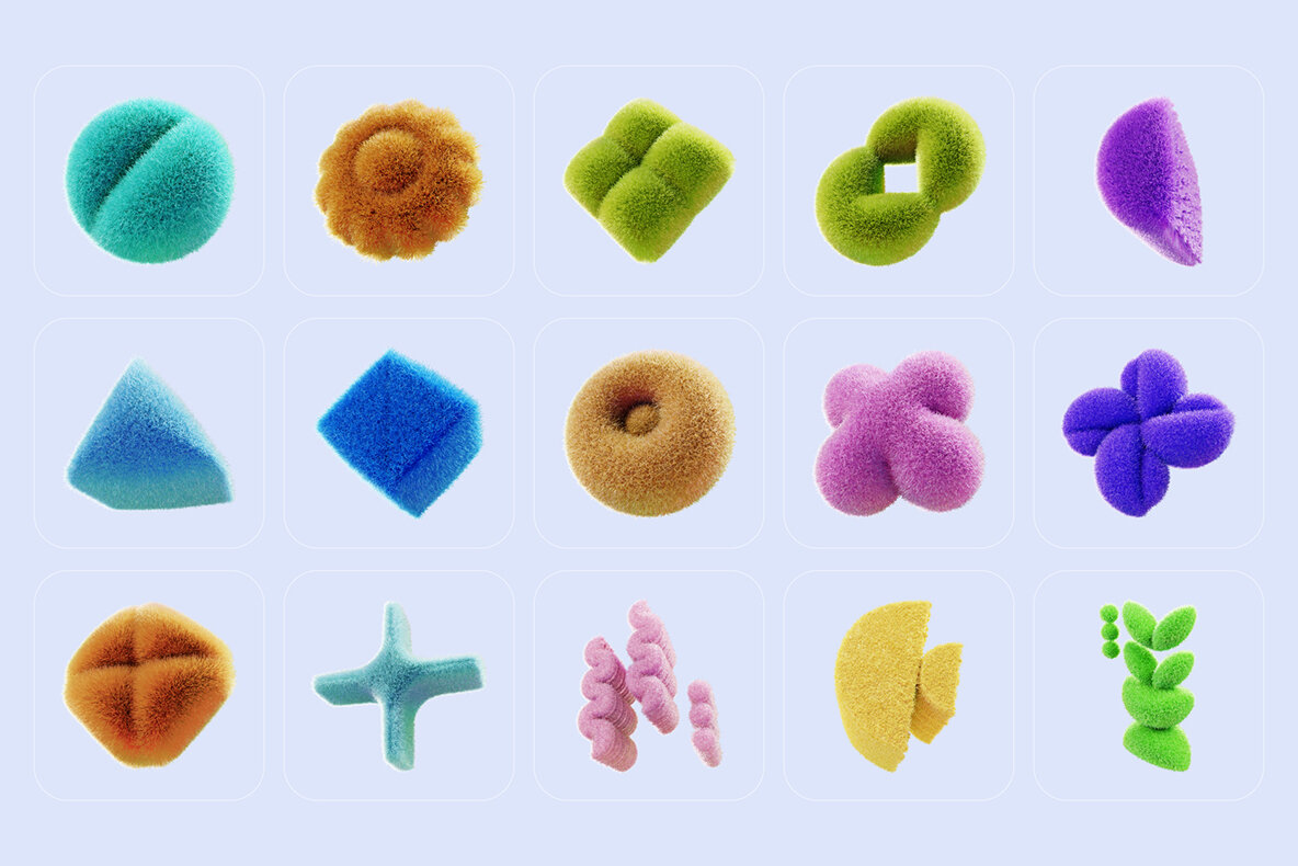 159 Fluffy 3D illustrations 10