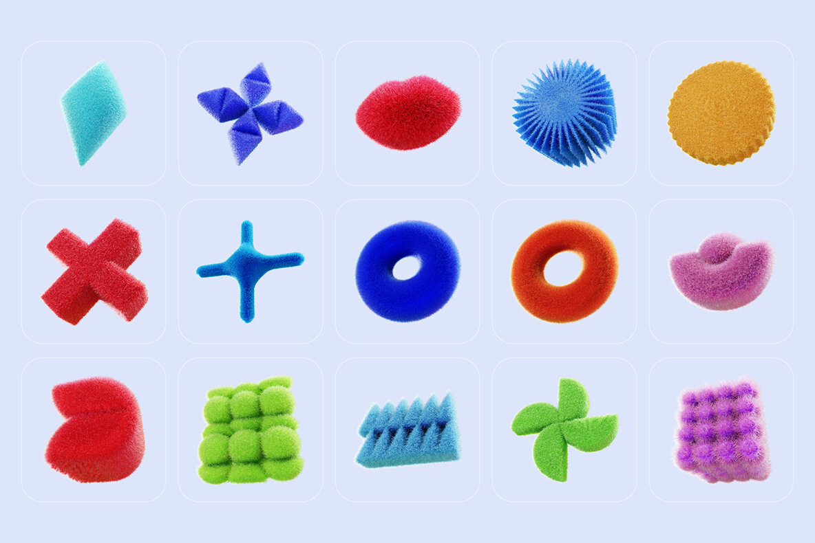 159 Fluffy 3D illustrations 13