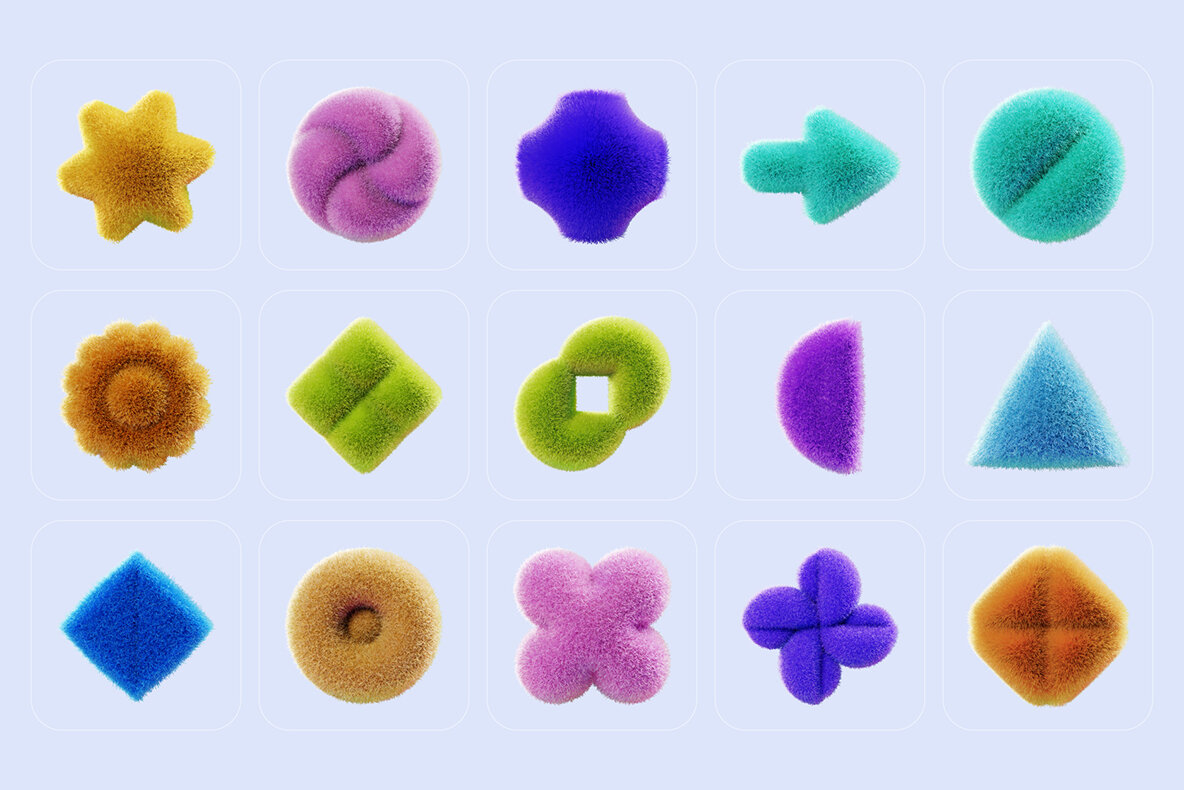 159 Fluffy 3D illustrations 17