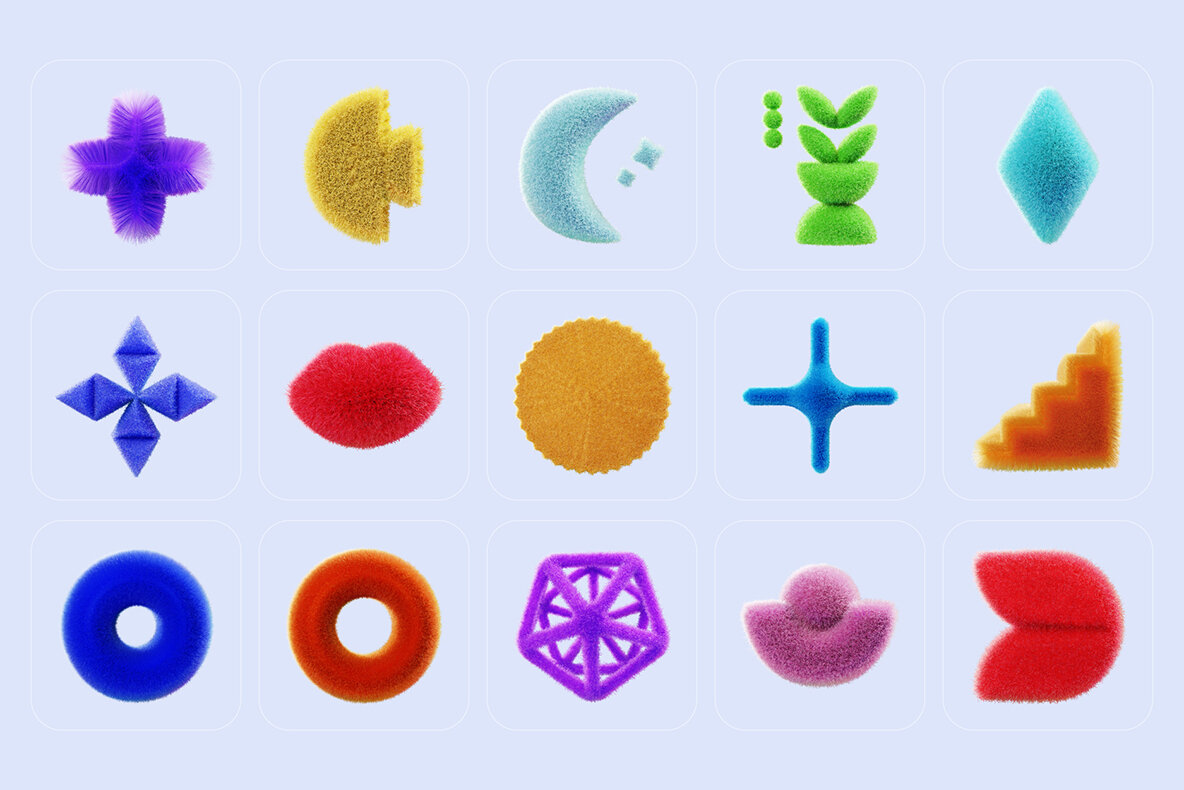 159 Fluffy 3D illustrations 18