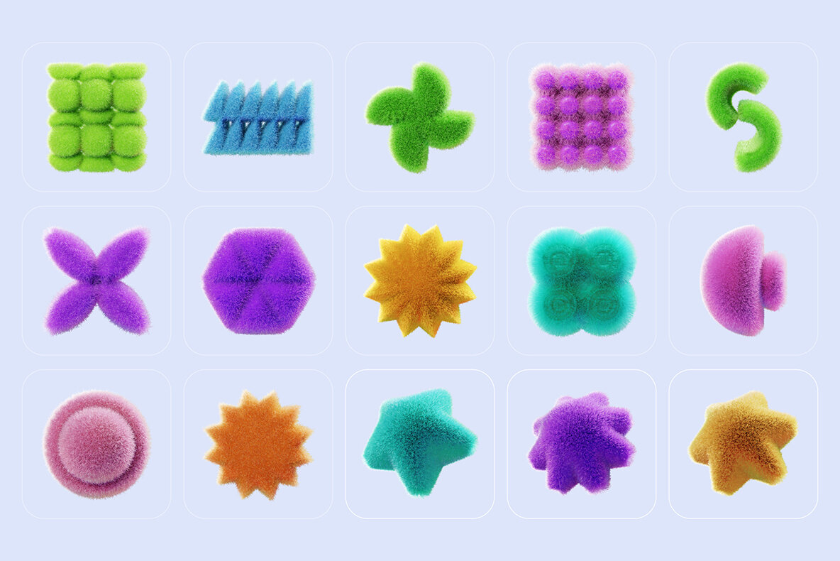 159 Fluffy 3D illustrations 19