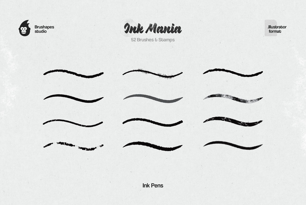 Ink Mania Illustrator Brushes 5