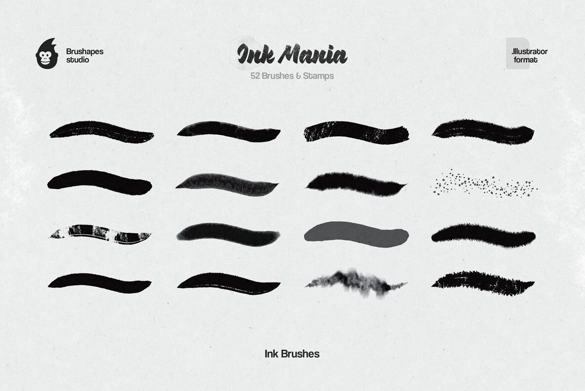 Ink Mania Illustrator Brushes 6