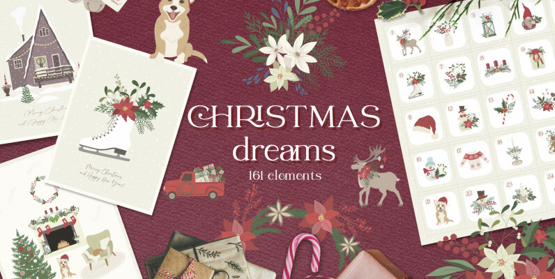 Christmas Dreams Vector Illustrations
