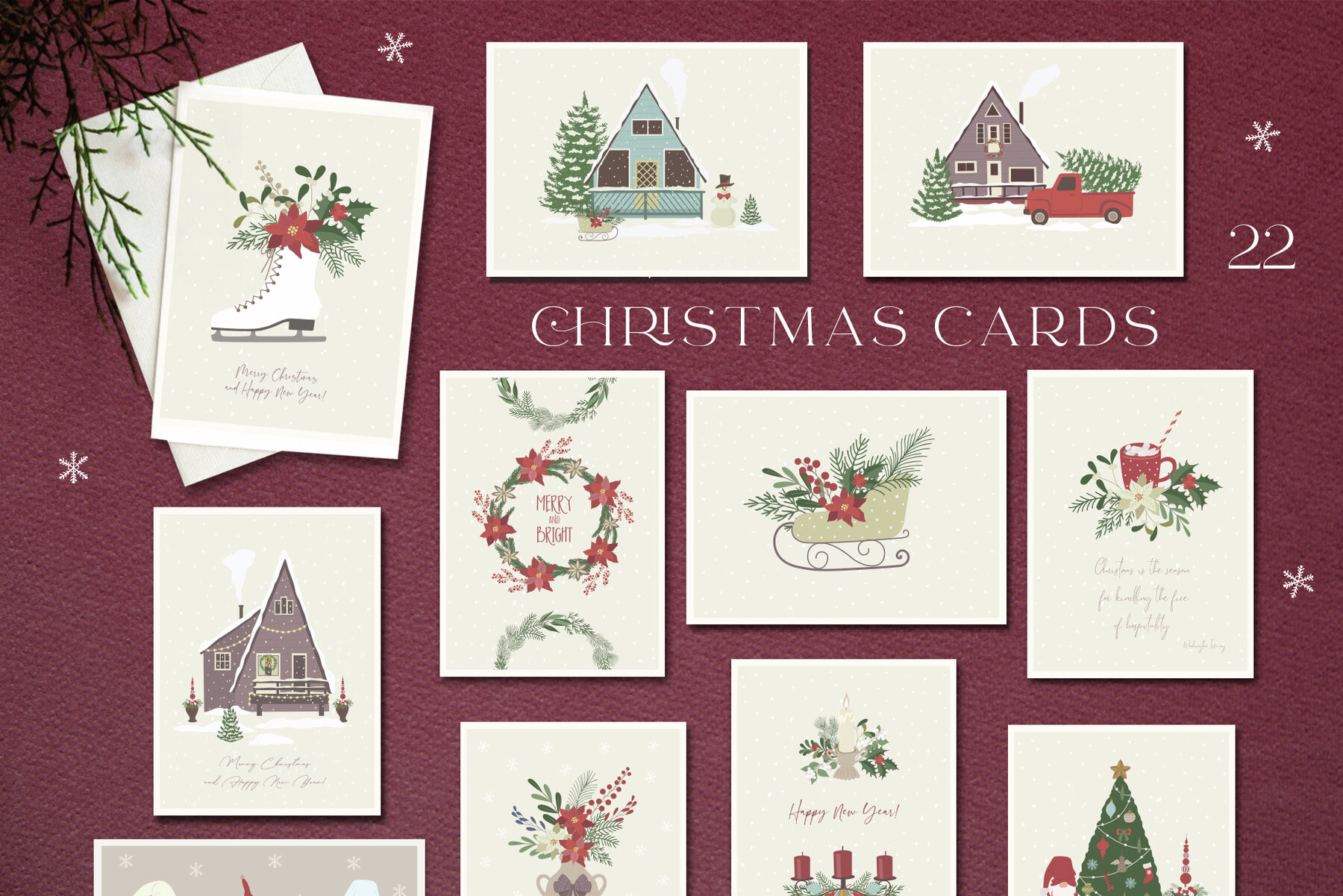 Christmas Dreams Vector Illustrations 9