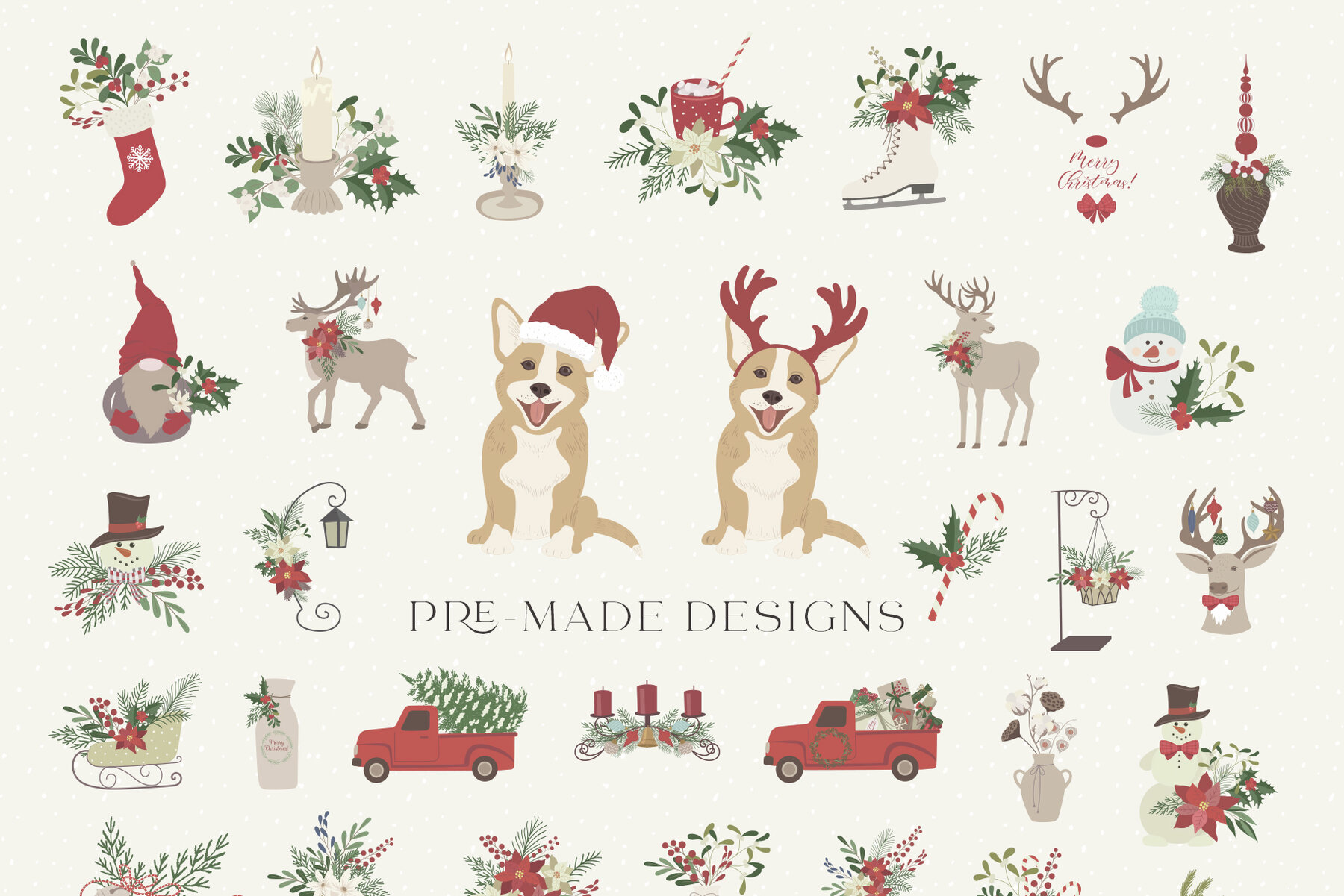 Christmas Dreams Vector Illustrations 16