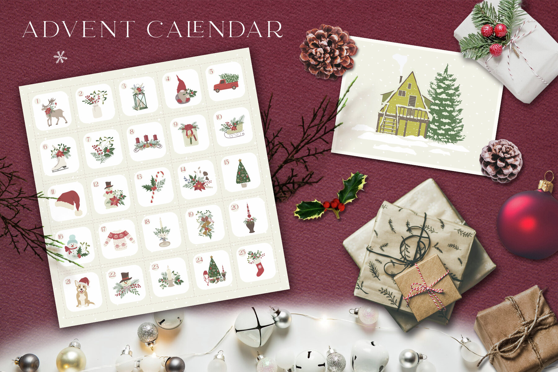 Christmas Dreams Vector Illustrations 17