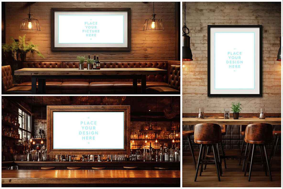 12 Bar Framed Canvas Picture Mockups Vol 02 3