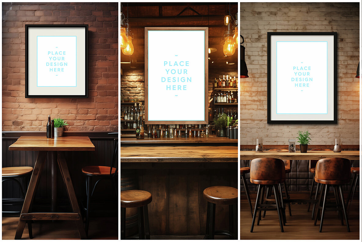 12 Bar Framed Canvas Picture Mockups Vol 02 4