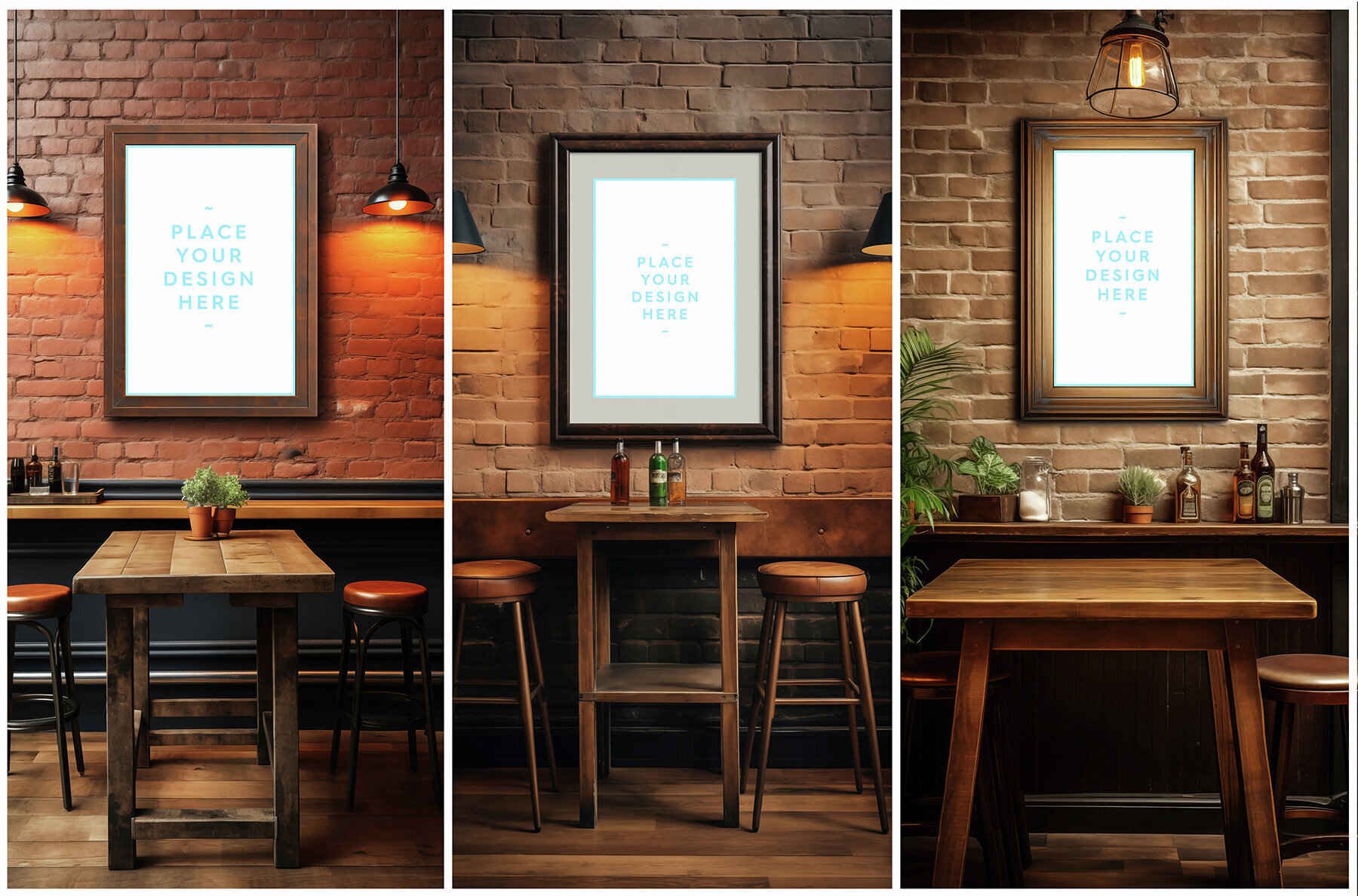 12 Bar Framed Canvas Picture Mockups Vol 03 2