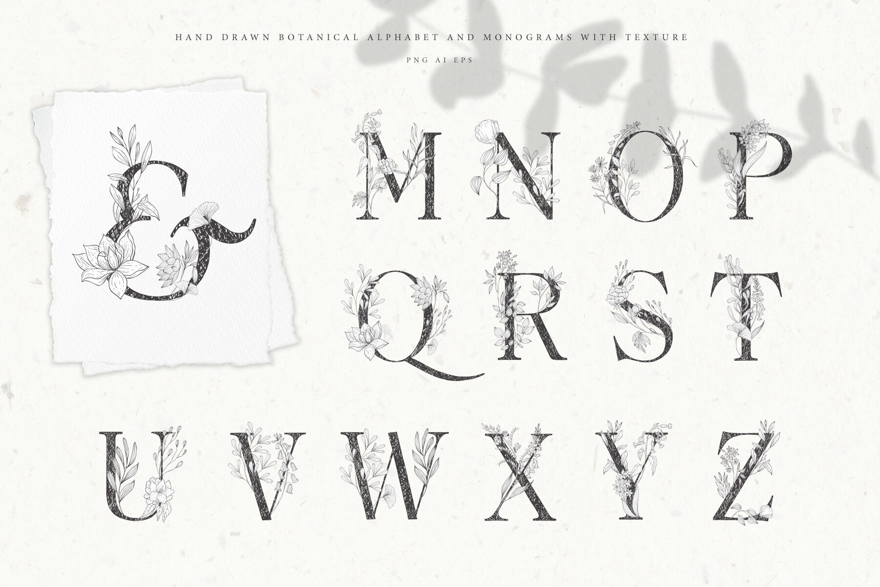 Botanical Alphabet and Monograms 3